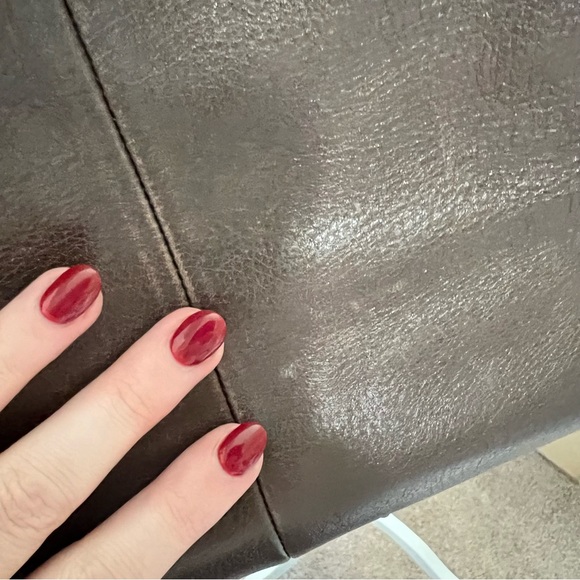 Coach Madison Pebbled Leather Tote in Espresso/Eggplant - Picture 7 of 16